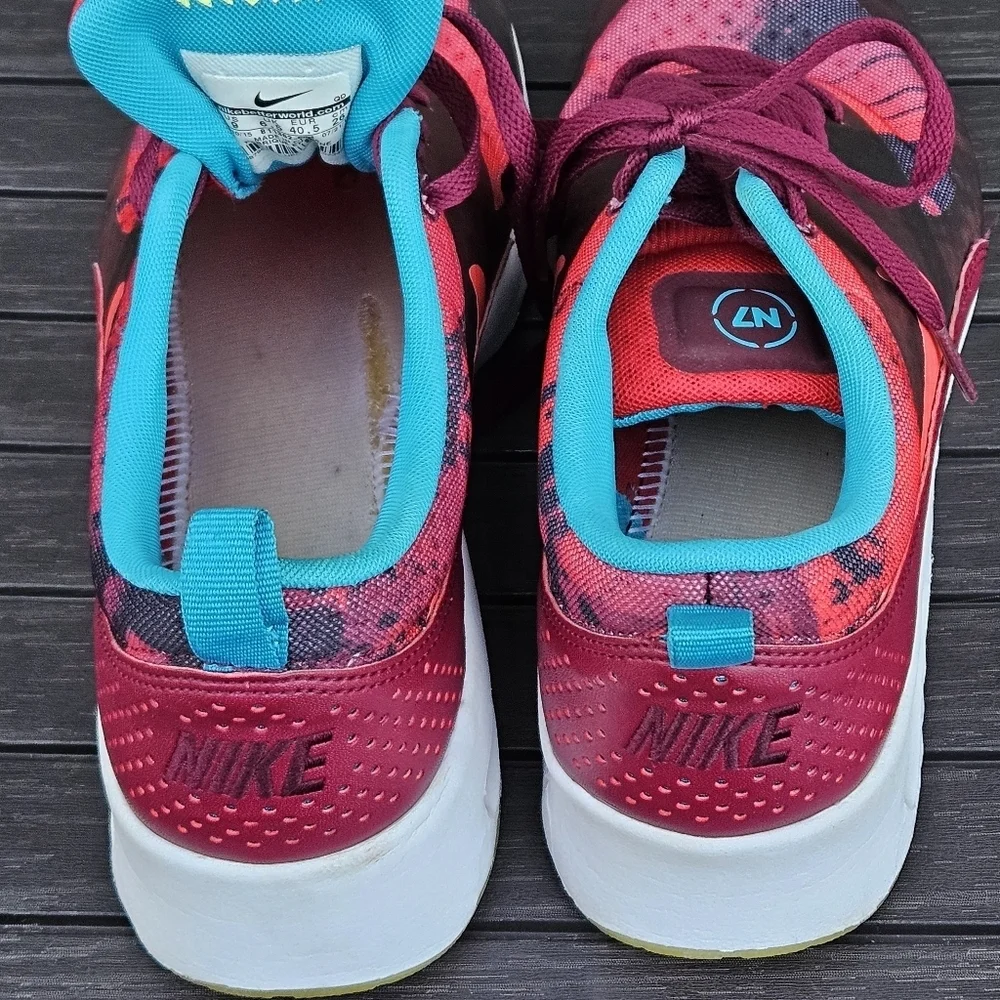 Nike Air Max Thea Print N7 Running Shoes Deep Garnet Red Sneakers Womens Size 9